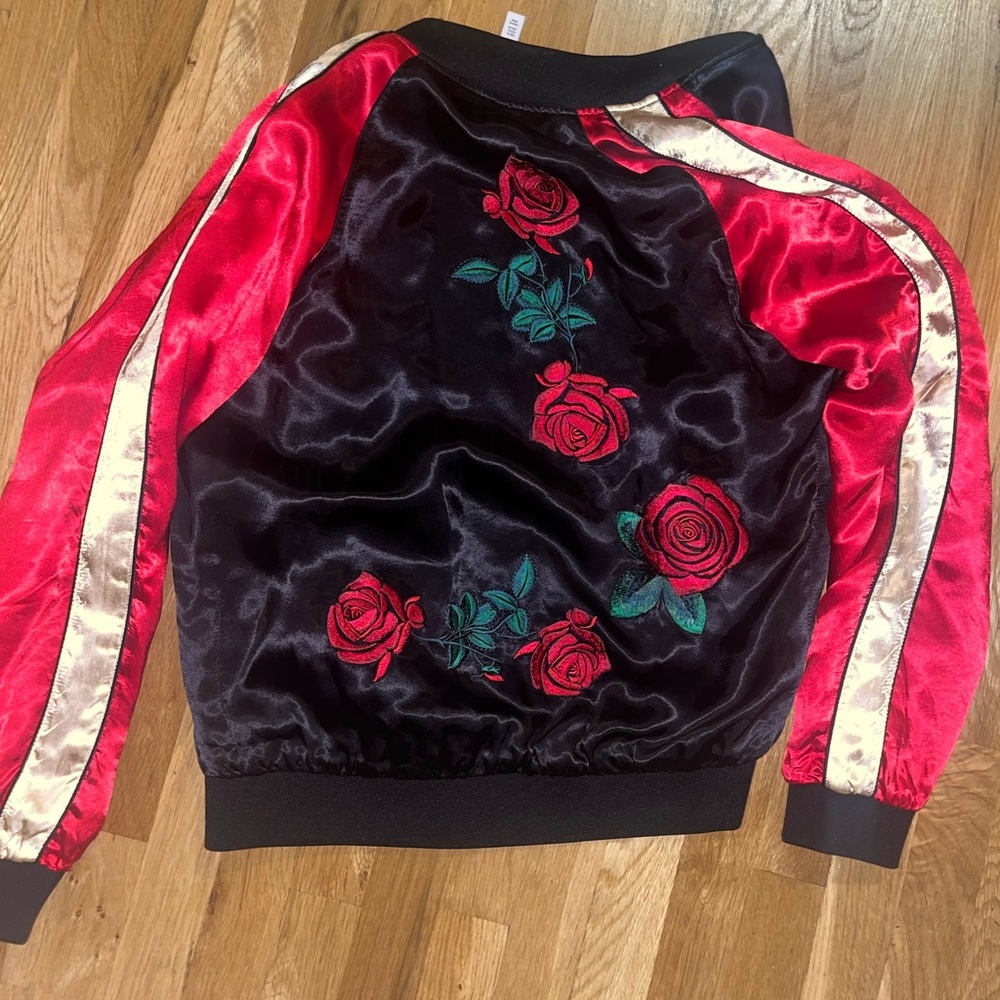 Zara Men’s medium floral Bomber jacket